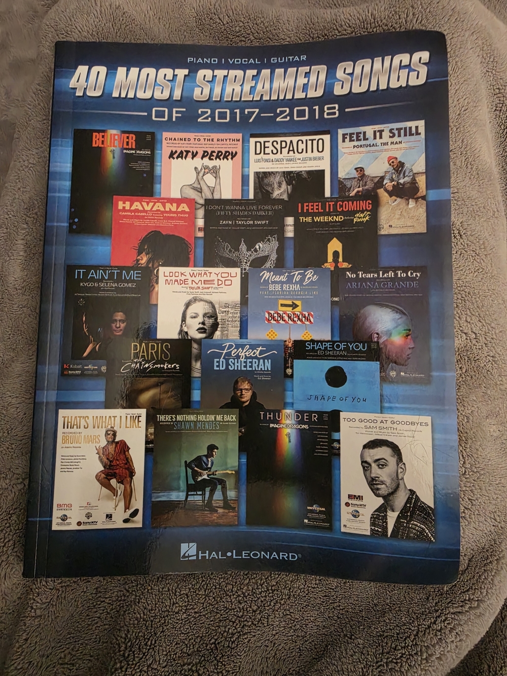40 Most Streamed Songs 2017/2018 Piano Vocal Guitar Sheet Music Book